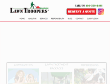 Tablet Screenshot of lawntroopers.com